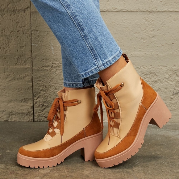 East Lion Corp Lace Up Lug Booties - Picture 5 of 5